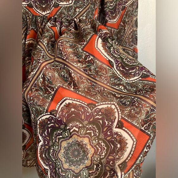 AB Studio red&purple sheer blouse - Picture 5 of 6